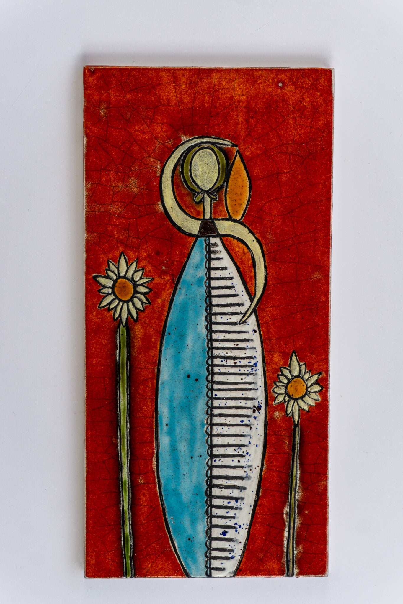 Cherish - Ancient Anatolian Modern Female Figure Ceramic Art Tile