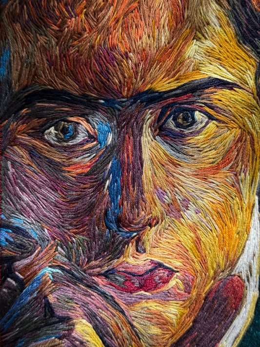 Embroidery Reproduction of Max Ernst, Autoportrait (1909)