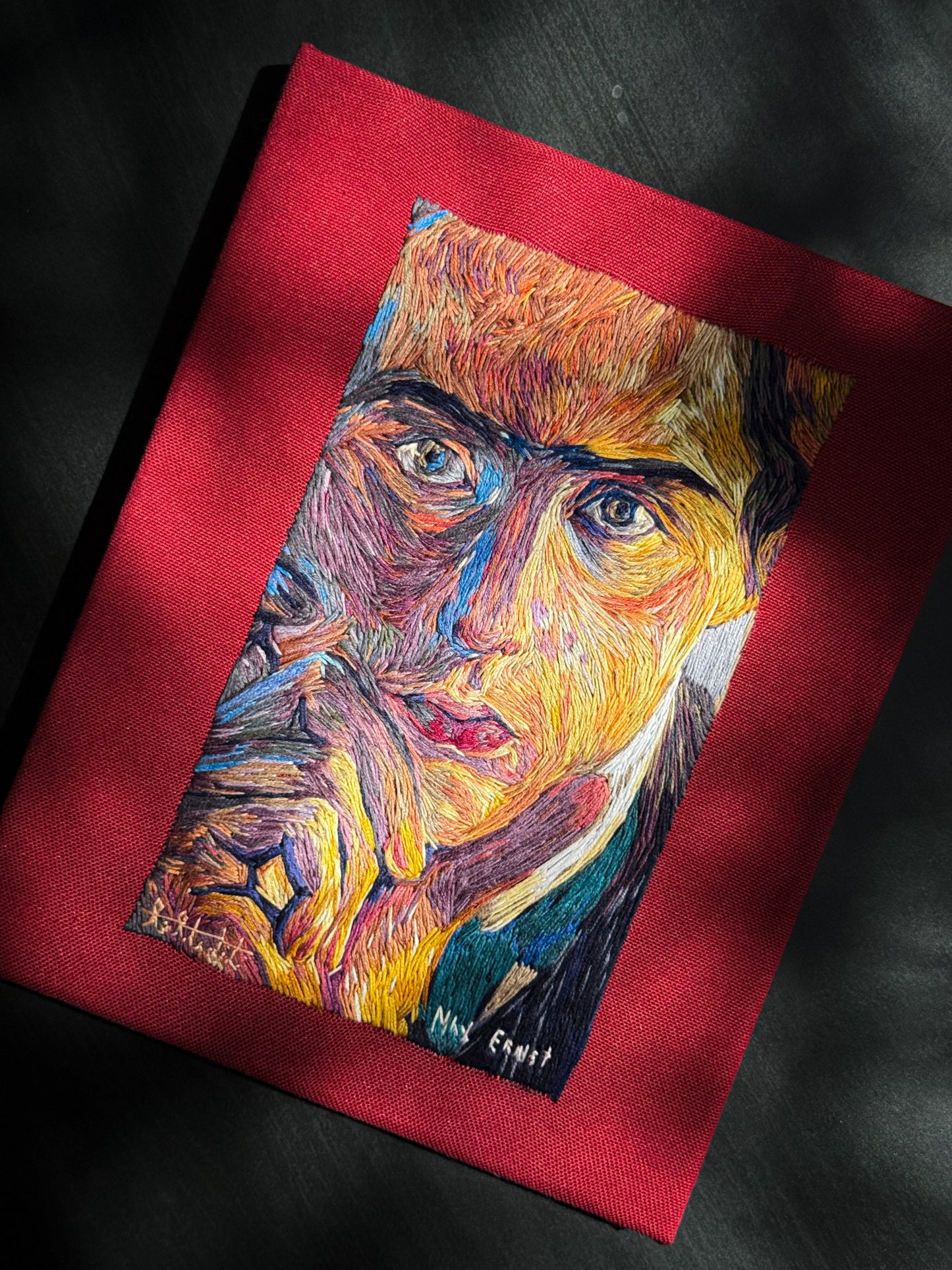 Embroidery Reproduction of Max Ernst, Autoportrait (1909)