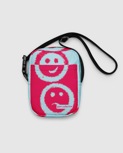 Cute Face Design Utility Crossbody Bag