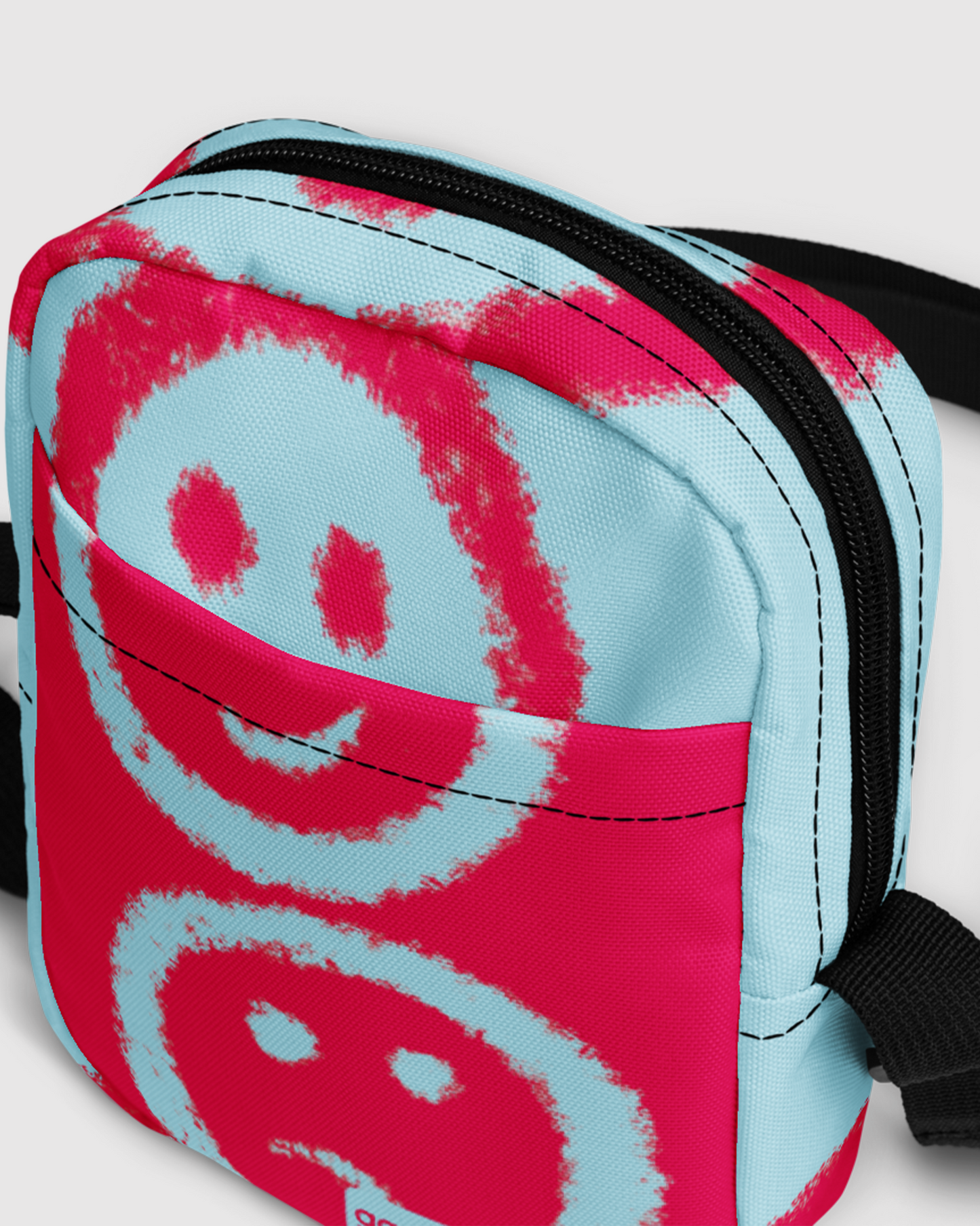 Cute Face Design Utility Crossbody Bag