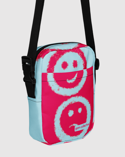 Cute Face Design Utility Crossbody Bag