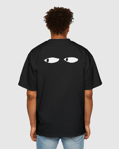 Heavy Oversized Tee - Cute Eyes Print